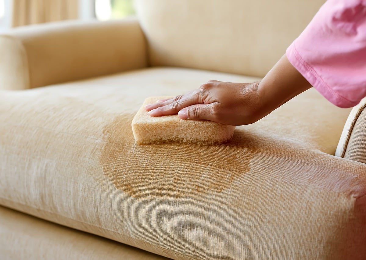 Entretien naturel d'un canapé en tissu : lire l'étiquette