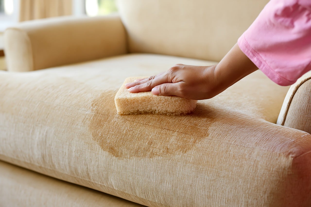 Entretien naturel d'un canapé en tissu : lire l'étiquette